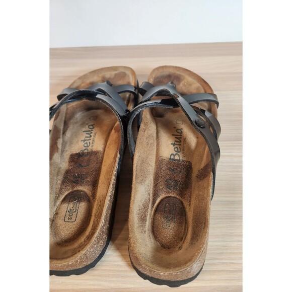 Betula Birkenstock Vinja Sandals Womens Sz 40 Soft Footbed Patent Leather - Picture 9 of 12